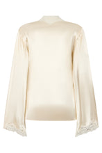 Carica l'immagine nel visualizzatore di Gallery, Blusa in viscosa con pizzo