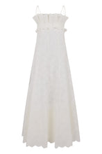 Load image into Gallery viewer, Long white dress in cotton and polyester