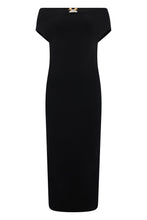 Load image into Gallery viewer, Midi dress with off-the-shoulders neckline
