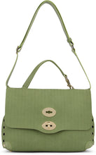 Carica l'immagine nel visualizzatore di Gallery, Borsa Postina small in pelle amoretto verde