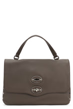 Carica l'immagine nel visualizzatore di Gallery, Borsa Postina baby in pelle liscia color fango