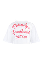 Carica l'immagine nel visualizzatore di Gallery, T-shirt crop con logo