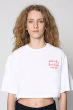 Carica l'immagine nel visualizzatore di Gallery, T-shirt crop con logo