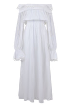 Carica l'immagine nel visualizzatore di Gallery, Abito lungo off-the-shoulder in cotone