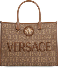 Load image into Gallery viewer, All over logo canvas tote