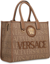 Load image into Gallery viewer, All over logo canvas tote