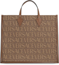 Carica l'immagine nel visualizzatore di Gallery, Shopping bag in canvas e pelle