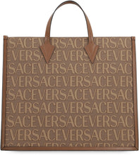 Carica l'immagine nel visualizzatore di Gallery, Shopping bag in canvas e pelle