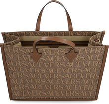 Carica l'immagine nel visualizzatore di Gallery, Shopping bag in canvas e pelle