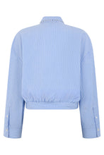 Carica l'immagine nel visualizzatore di Gallery, Camicia Cropped in Cotone con Collo Gioiello