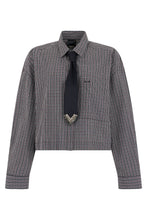Carica l'immagine nel visualizzatore di Gallery, Camicia cropped con cravattino