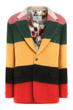 Carica l'immagine nel visualizzatore di Gallery, Cappotto in lana a righe