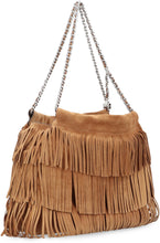 Load image into Gallery viewer, Hobo bag Fleming in suede with fringes