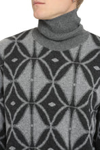 Carica l'immagine nel visualizzatore di Gallery, Pullover dolcevita in maglia bicolor