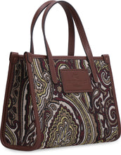 Carica l'immagine nel visualizzatore di Gallery, Mini tote bag Globetrotter in tessuto jacquard