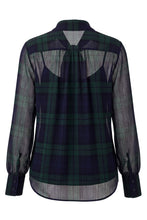 Load image into Gallery viewer, Checked blouse with bow