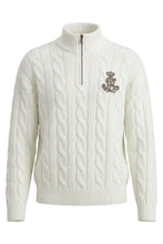 Load image into Gallery viewer, Sweater made of wool and mohair with high collar and zipper