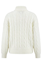 Load image into Gallery viewer, Sweater made of wool and mohair with high collar and zipper