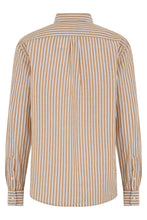 Carica l'immagine nel visualizzatore di Gallery, Camicia in misto cotone e lino a righe