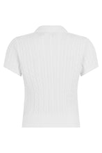 Carica l'immagine nel visualizzatore di Gallery, Polo in maglia a trecce con logo