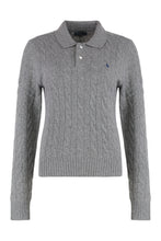 Carica l'immagine nel visualizzatore di Gallery, Polo in maglia con lavorazione a trecce