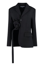 Carica l'immagine nel visualizzatore di Gallery, Blazer Baccala in lana stretch a un bottone