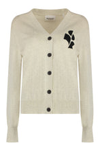 Carica l'immagine nel visualizzatore di Gallery, Cardigan Karin in cotone con logo
