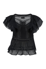 Carica l'immagine nel visualizzatore di Gallery, Blusa Madrana in cotone con volant