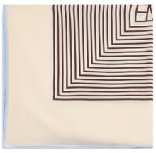 Carica l'immagine nel visualizzatore di Gallery, Sciarpa in seta macadamia con pattern geometrico