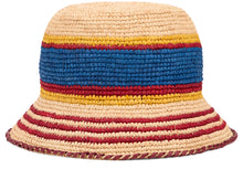 Load image into Gallery viewer, Bucket hat model in raffia