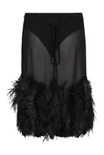 Load image into Gallery viewer, Skirt with ostrich feathers