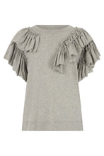 Carica l'immagine nel visualizzatore di Gallery, T-shirt in cotone con volant