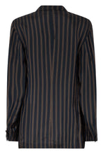 Load image into Gallery viewer, Pinstriped double-breasted blazer