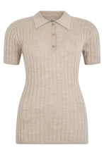 Load image into Gallery viewer, Silk and cashmere ribbed polo