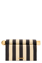 Carica l'immagine nel visualizzatore di Gallery, Borsa Pochette Rond Carré in canvas a righe