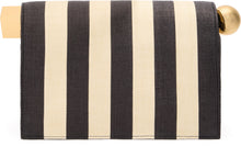 Carica l'immagine nel visualizzatore di Gallery, Borsa Pochette Rond Carré in canvas a righe