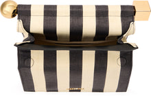 Carica l'immagine nel visualizzatore di Gallery, Borsa Pochette Rond Carré in canvas a righe