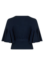 Carica l'immagine nel visualizzatore di Gallery, Blusa incrociata con maniche a campana