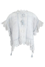 Carica l'immagine nel visualizzatore di Gallery, Blusa in cotone con dettagli in pizzo