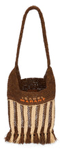 Load image into Gallery viewer, Raffia tote bag with fringes