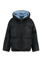 Carica l'immagine nel visualizzatore di Gallery, Piumino full-zip con cappuccio