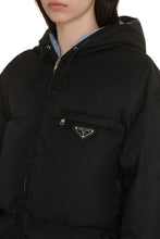 Carica l'immagine nel visualizzatore di Gallery, Piumino full-zip con cappuccio