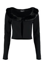 Load image into Gallery viewer, Faux fur collar cardigan