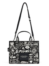 Carica l'immagine nel visualizzatore di Gallery, Borsa tote media Punk Scribble Canvas