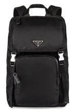 Load image into Gallery viewer, Leather details nylon backpack