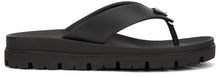 Carica l'immagine nel visualizzatore di Gallery, Slippers infradito in pelle nera