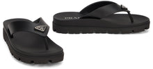 Carica l'immagine nel visualizzatore di Gallery, Slippers infradito in pelle nera