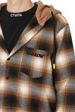 Carica l'immagine nel visualizzatore di Gallery, Camicia a quadri con cappuccio in felpa