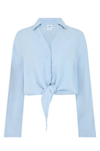 Carica l'immagine nel visualizzatore di Gallery, Camicia crop in lino