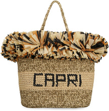 Carica l'immagine nel visualizzatore di Gallery, Tote bag in rafia con frange